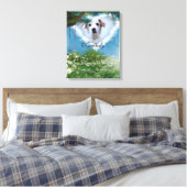 美しい牧草地あなたのペットの写真のメモリアルを追加 キャンバスプリント (インサイチュ (寝室))