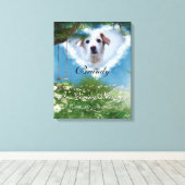 美しい牧草地あなたのペットの写真のメモリアルを追加 キャンバスプリント (インサイチュ (ウッドフロア))