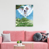 美しい牧草地あなたのペットの写真のメモリアルを追加 キャンバスプリント (インサイチュ (リビング))