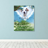 美しい牧草地あなたのペットの写真のメモリアルを追加 キャンバスプリント (インサイチュ (ウッドフロア))