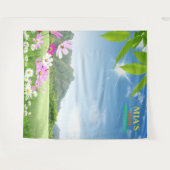 美しい牧草地タペストリー背景 タペストリー (正面(横))