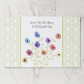 美しい特別な結婚式の日の紙ランチョンマット ペーパーパッド (正面)