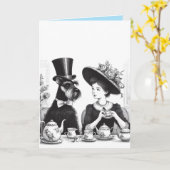 美しい犬のカード カード (黄色い花)