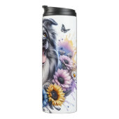 美しい犬の品種/縁どコリー犬 タンブラー (回転右)