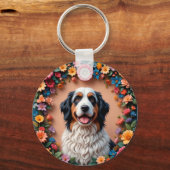 美しい犬の肖像画 キーホルダー (正面)