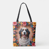 美しい犬の肖像画 トートバッグ (裏面)