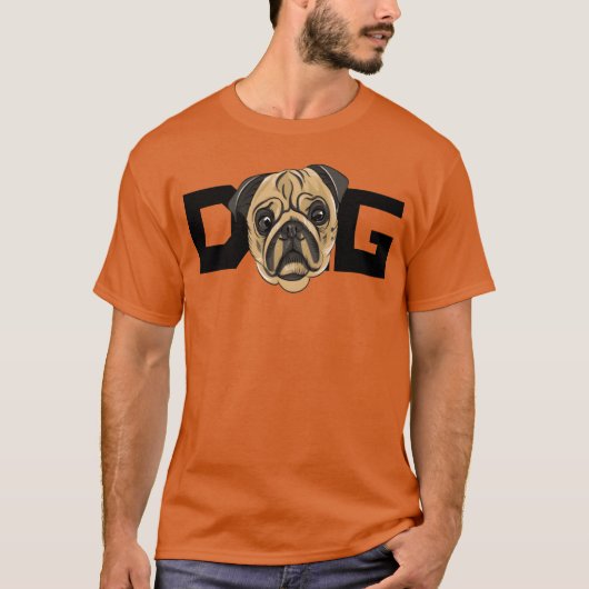 美しい犬の顔犬の恋人の子犬の顔パグギフト Tシャツ (正面)