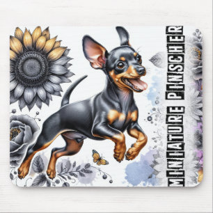 美しい犬種/ミニチュアピンシャー犬 マウスパッド