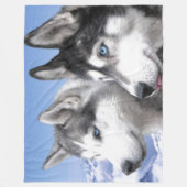 美しい犬 フリースブランケット (正面)