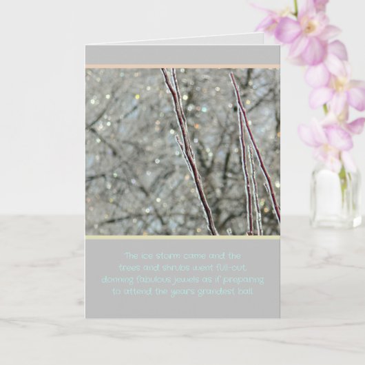 美しい状の氷の嵐/宝石のような輝きカラフル カード (蘭)