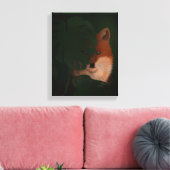 美しい狡猾なキツネ キャンバスプリント (インサイチュ (リビング))