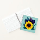 美しい独身のオープンヒマワリ ノートブック (内部)