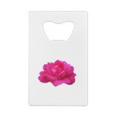 美しい独身のピンクのバラ クレジットカード栓抜き (裏面)