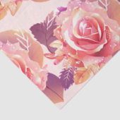 美しい独身のピンクのバラ 薄葉紙 (詳細)