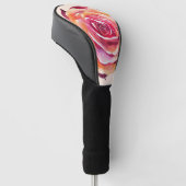 美しい独身の大きなピンクのバラ ゴルフヘッドカバー (アングル)