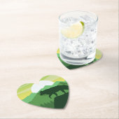 美しい狼のシーン ペーパーコースター (インサイチュ)