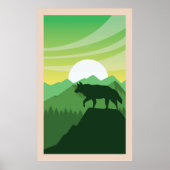 美しい狼のシーン ポスター (正面)