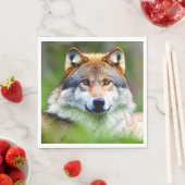 美しい狼の絵画頭 スタンダードランチョンナプキン (インサイチュ)