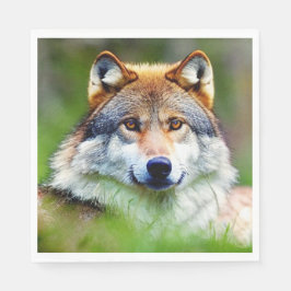 美しい狼の絵画頭 スタンダードランチョンナプキン