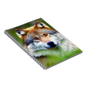 美しい狼の絵画頭 ノートブック (右側)