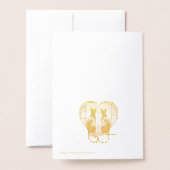 美しい猫のバレンタインカード 箔カード (裏面封筒付き)