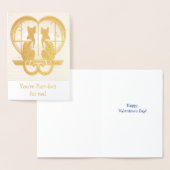 美しい猫のバレンタインカード 箔カード (ディスプレー)