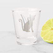 美しい猫のモノグラム ショットグラス (裏面)