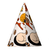 美しい猫の柄 パーティーハット (裏面)