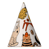 美しい猫の柄 パーティーハット (右)