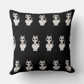 美しい猫の模様 クッション (裏面)