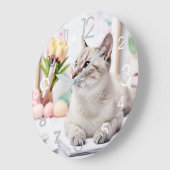 美しい猫の絵画壁掛け時計 ラージ壁時計 (傾斜)