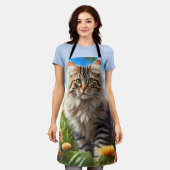 美しい猫の美しい庭 エプロン (着用した状態)