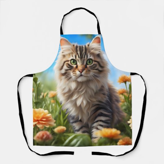 美しい猫の美しい庭 エプロン (正面)
