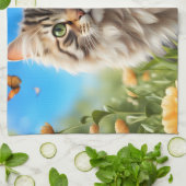 美しい猫の美しい庭 キッチンタオル (折り畳み)