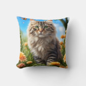 美しい猫の美しい庭 クッション (正面)