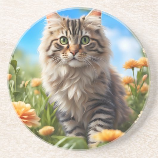 美しい猫の美しい庭 コースター (正面)