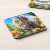 美しい猫の美しい庭 コースター (左側)