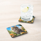 美しい猫の美しい庭 コースター (右側)