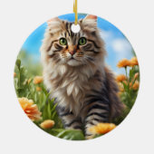 美しい猫の美しい庭 セラミックオーナメント (裏面)