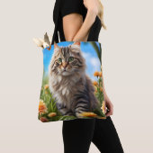 美しい猫の美しい庭 トートバッグ (クローズアップ)