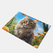 美しい猫の美しい庭 ドアマット (アングル)