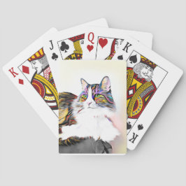 美しい猫の虹の毛皮の手の絵を描写真 トランプ