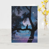 美しい猫の詩の悔やみや弔慰カード カード (黄色い花)