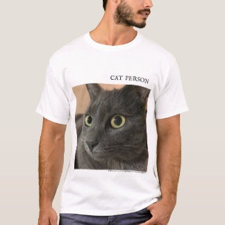 美しい猫の顔のクローズアップ猫好き Tシャツ