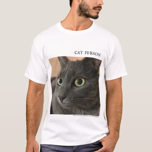 美しい猫の顔のクローズアップ猫好き Tシャツ (正面)