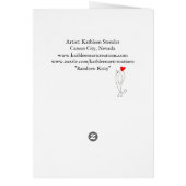 美しい猫カラフルグリーティングカード (裏面)