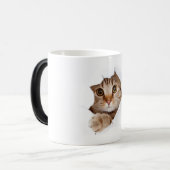 美しい猫コーヒーマグカップ不機嫌な子猫 モーフィングマグカップ (正面左)