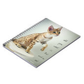 美しい猫好きのノート ノートブック (左側)