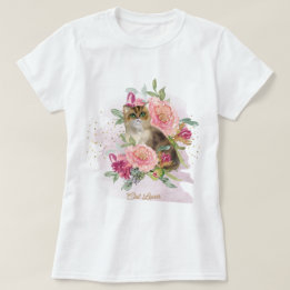 美しい猫好き Tシャツ