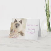 美しい猫挨拶するちょうどノートカード カード (正面)